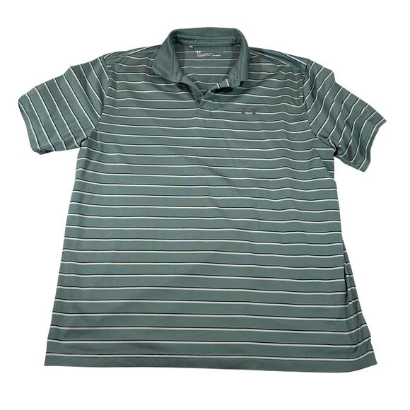 Under Armour Other - Under armour Mens loose polo.  Green with black stripes.  Size XL.  Golf tennis